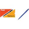 Sign Pen Pentel Stick Porous Point Pen, Blue Barrel, Blue Ink, Bold Point, Box of 12 (S520-C)