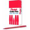 Pentel Arts Color Pen, Dark Brown, Box of 12 (S360-118)(Brown)