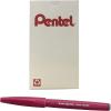 Pentel Arts Sign Pen Touch, Fude Brush Tip, Blue Ink, Box of 12 (SES15C-C)(Burgundy)