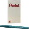 Pentel Arts Sign Pen Touch, Fude Brush Tip, Blue Ink, Box of 12 (SES15C-C)(Turquoise Green)