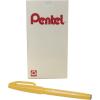 Pentel Arts Sign Pen Touch, Fude Brush Tip, Blue Ink, Box of 12 (SES15C-C)(Yellow)