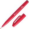 Pentel Fude Touch Sign Pen, Gray, Felt Pen Like Brush Stroke (SES15C-N)(Red)