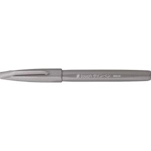 Pentel Fude Touch Sign Pen, Gray, Felt Pen Like Brush Stroke (SES15C-N)(Gray)