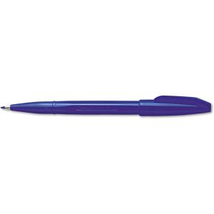 Sign Pen Pentel Stick Porous Point Pen, Blue Barrel, Blue Ink, Bold Point, Box of 12 (S520-C)