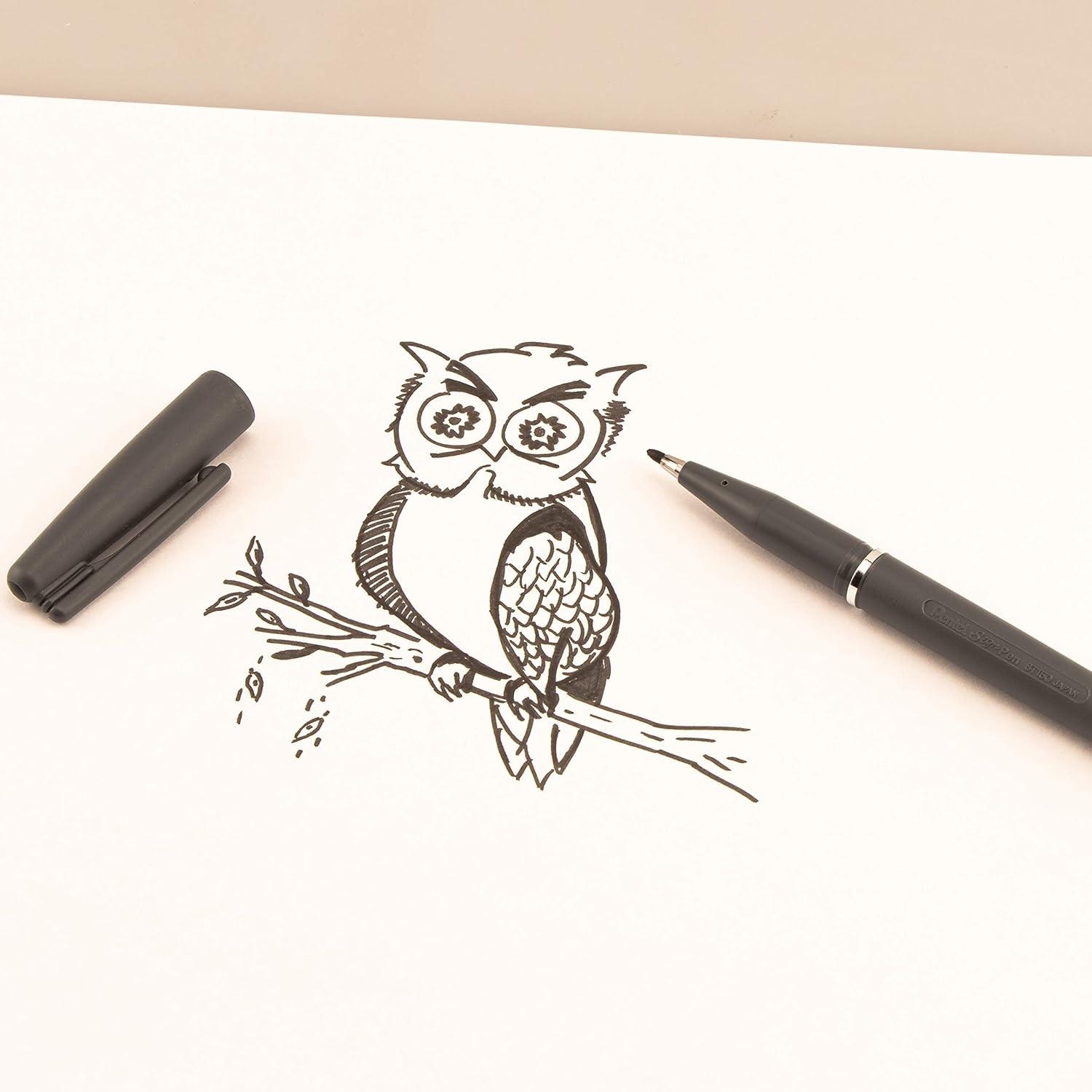 image:imagePentel Arts Sign Pen with Pigment Black Ink Box of 12 ST150ABOX OF 12