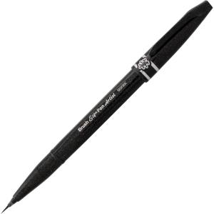Pentel Arts Sign Pen Micro Brush, Assorted Ink, (A/B/C/D/E/G) 6-pk (SESF30BP6M)