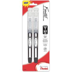 Pentel Finito Porous Point Pen Fine Point Tip, Black Ink, 2 Pack (SD98BP2A)