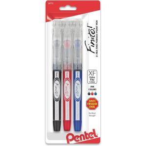 Pentel Finito! Porous Point Pen x-Tra Fine Point Tip, Assorted Ink (A/B/C), 3-PK(Multicolor)