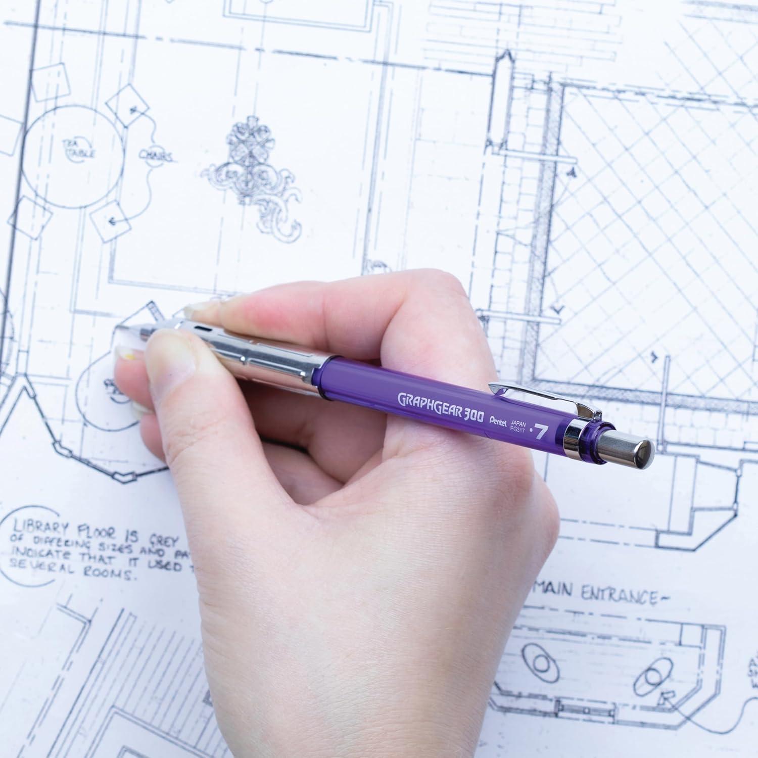 image:imagePentel GraphGear 300 Mechanical Pencil Box of 12 PencilsViolet