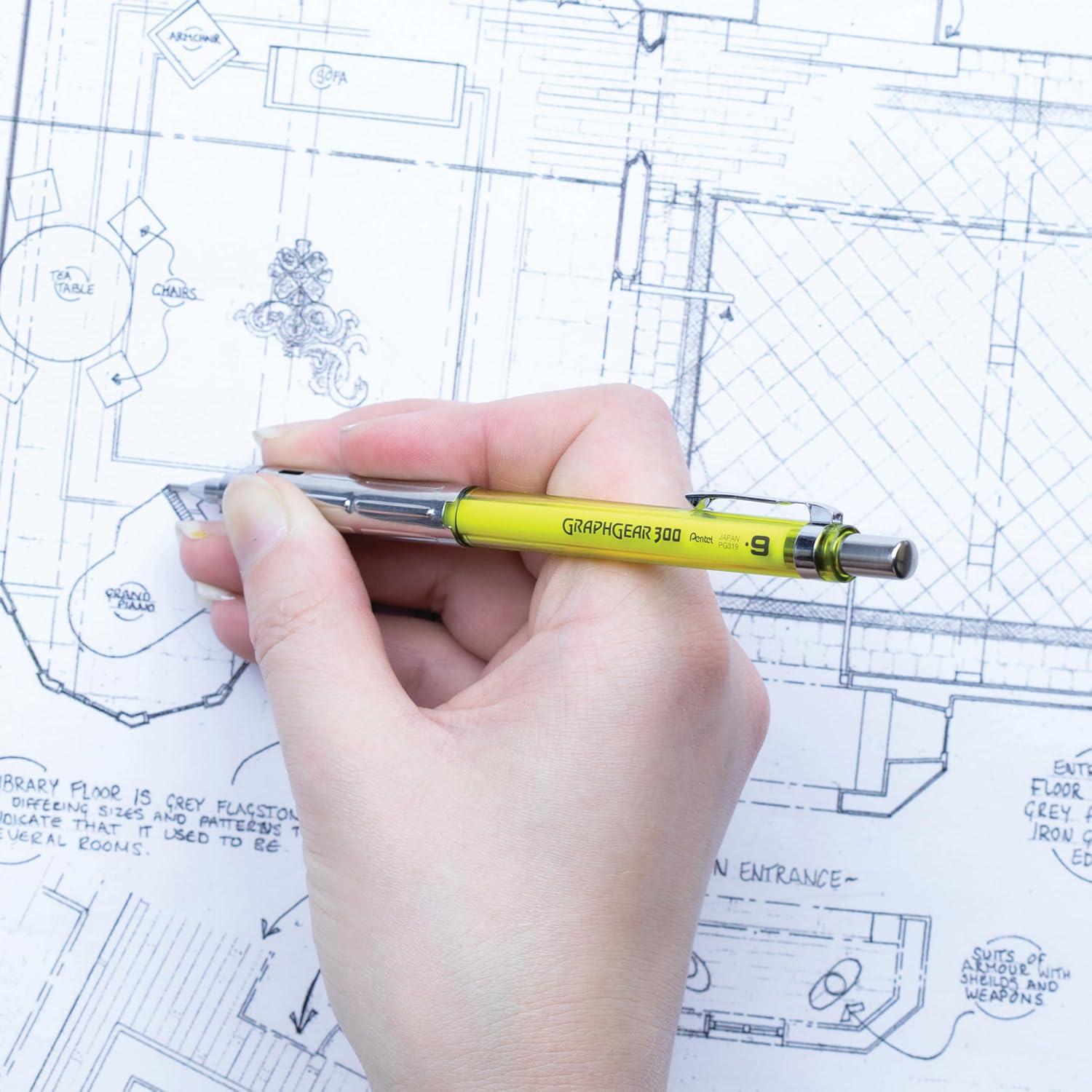 image:imagePentel GraphGear 300 Mechanical Pencil Box of 12 PencilsYellow