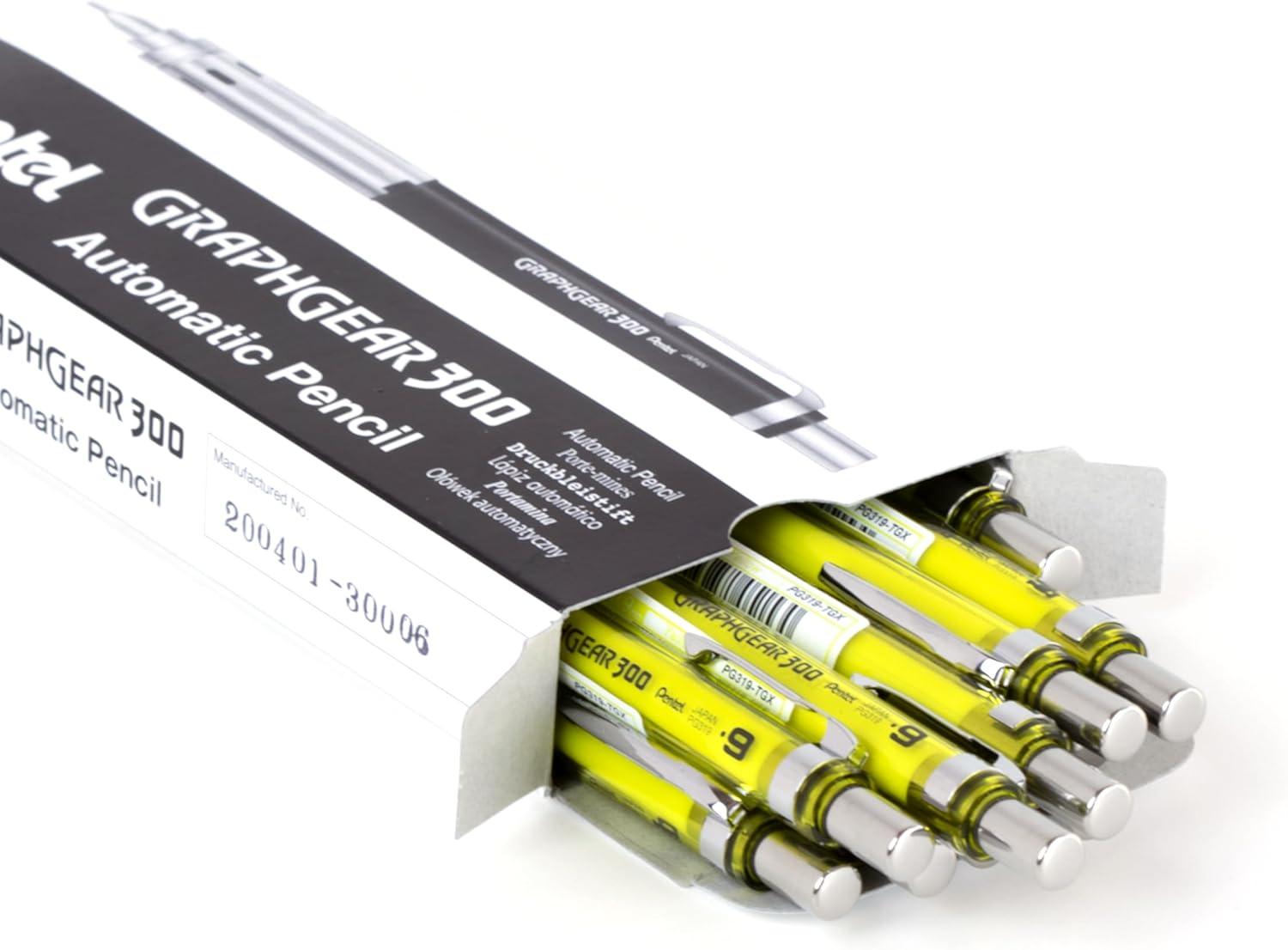 image:imagePentel GraphGear 300 Mechanical Pencil Box of 12 PencilsYellow