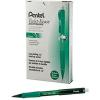 Pentel Twist-Erase EXPRESS Mechanical Pencil (0.7mm) Green Barrel, 12 pack (QE417D)
