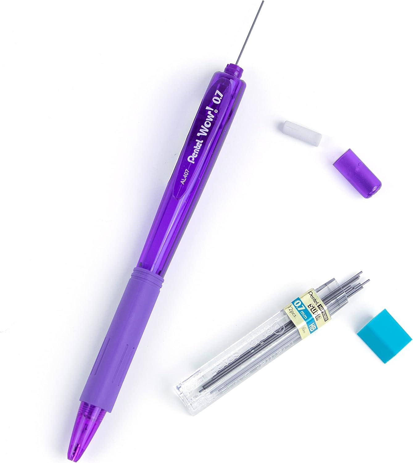 image:imagePentel 07mm Wow Mechanical Pencil with Violet Barrel Box of 12 AL407V