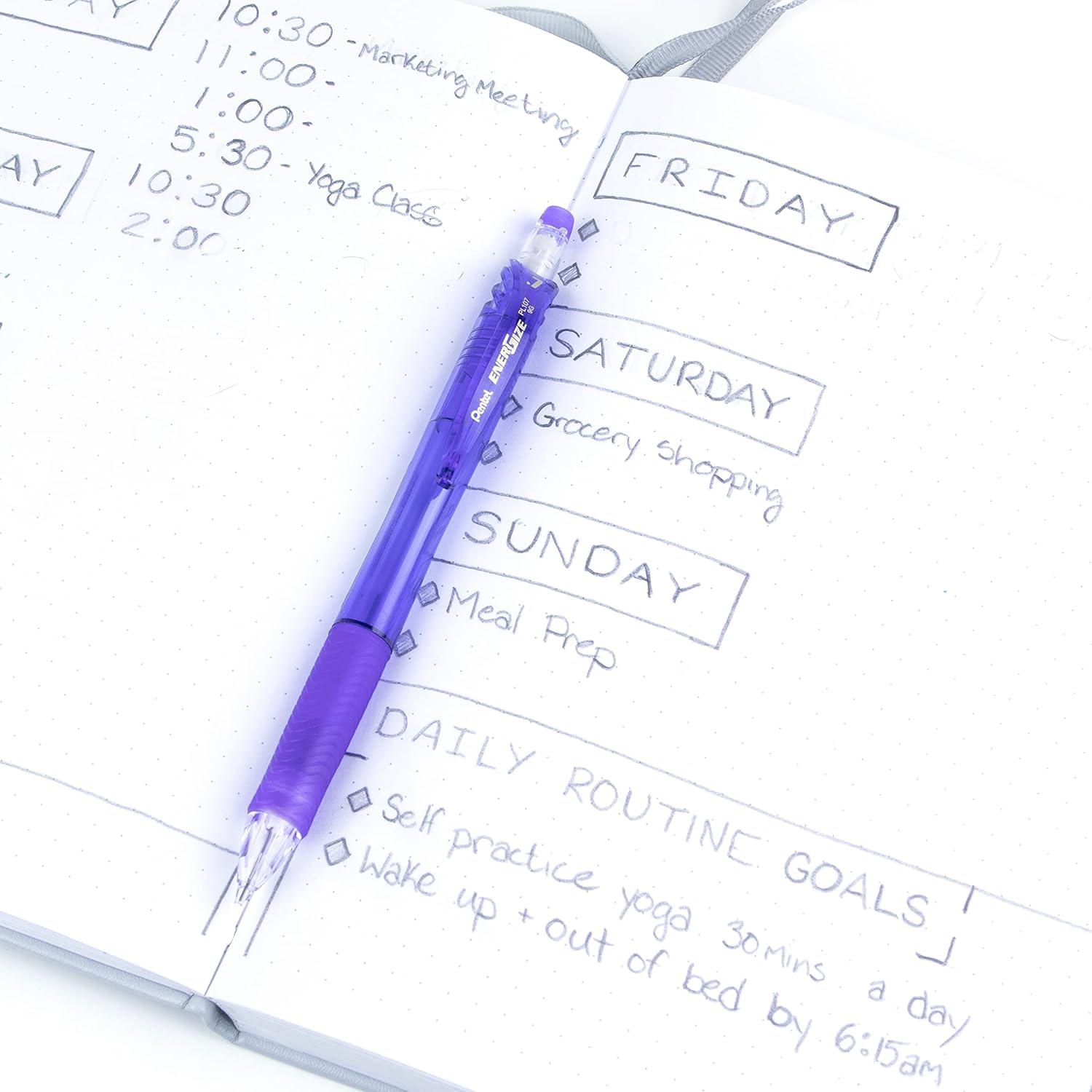 image:imagePentel EnerGizex Mechanical Pencil 07mm Violet Barrel Box of 12 PL107VViolet Barrel