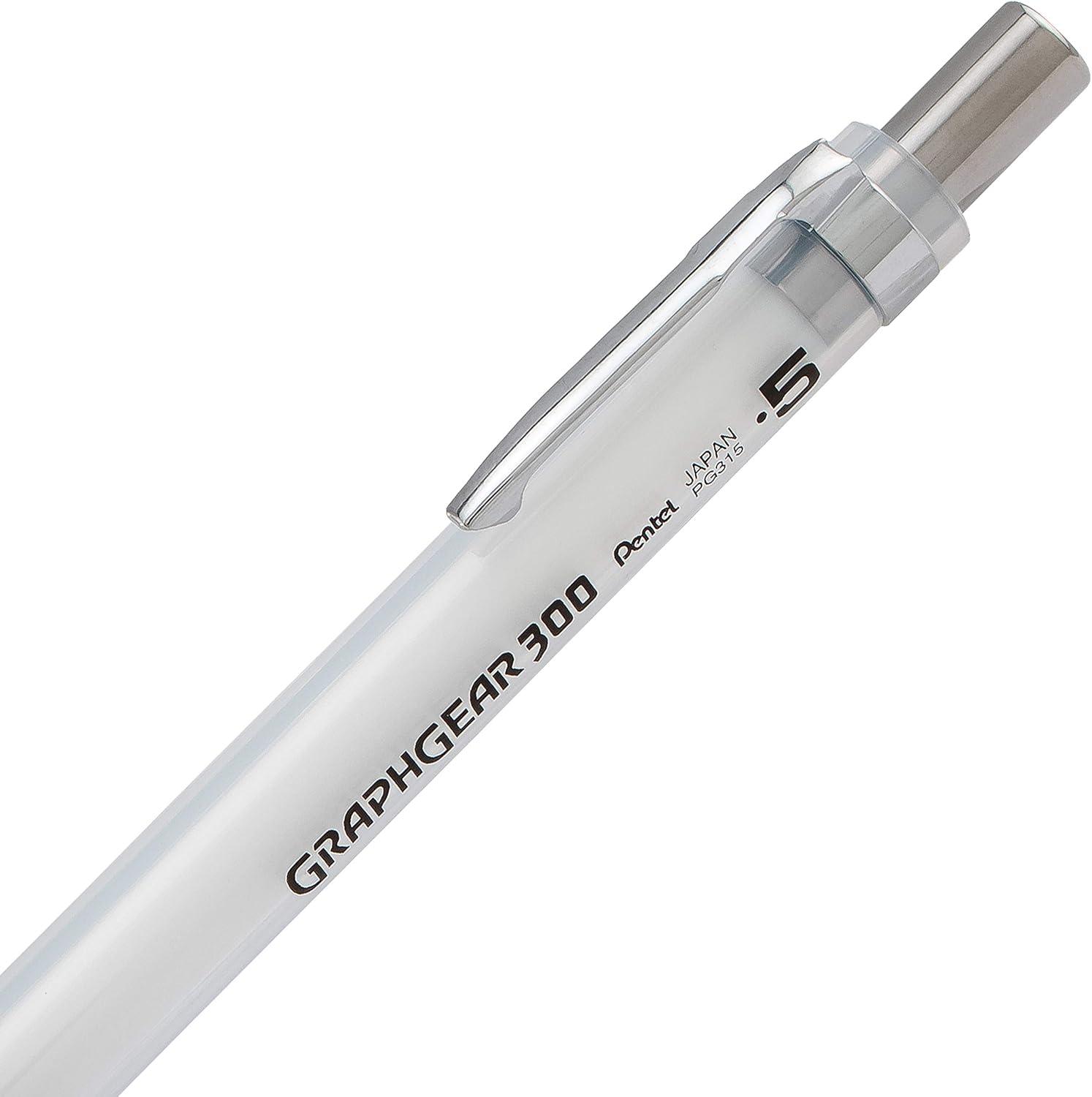 image:imagePentel GraphGear 300 Mechanical Pencil Box of 12 Pencils white 05mm