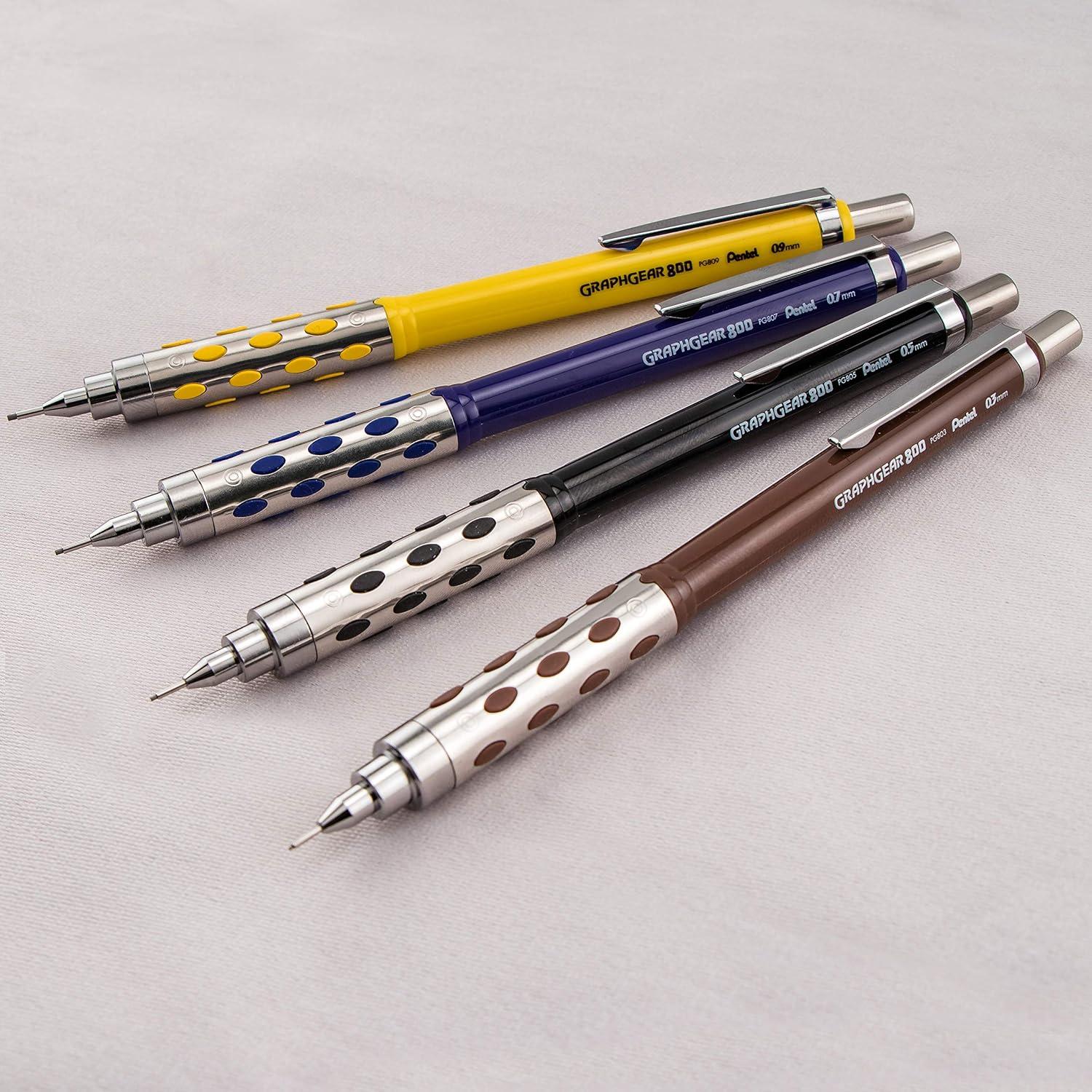 image:imagePentel GraphGear 800 Mechanical Drafting Pencil 05mm Black barrel 12 pack PG805A1 Pencil Lead and Eraser