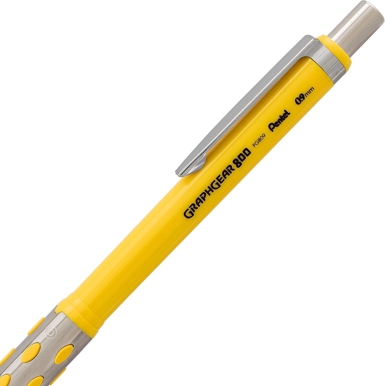 image:imagePentel GraphGear 800 Mechanical Drafting Pencil 05mm Black barrel 12 pack PG805A1 Pencil Lead and Eraser