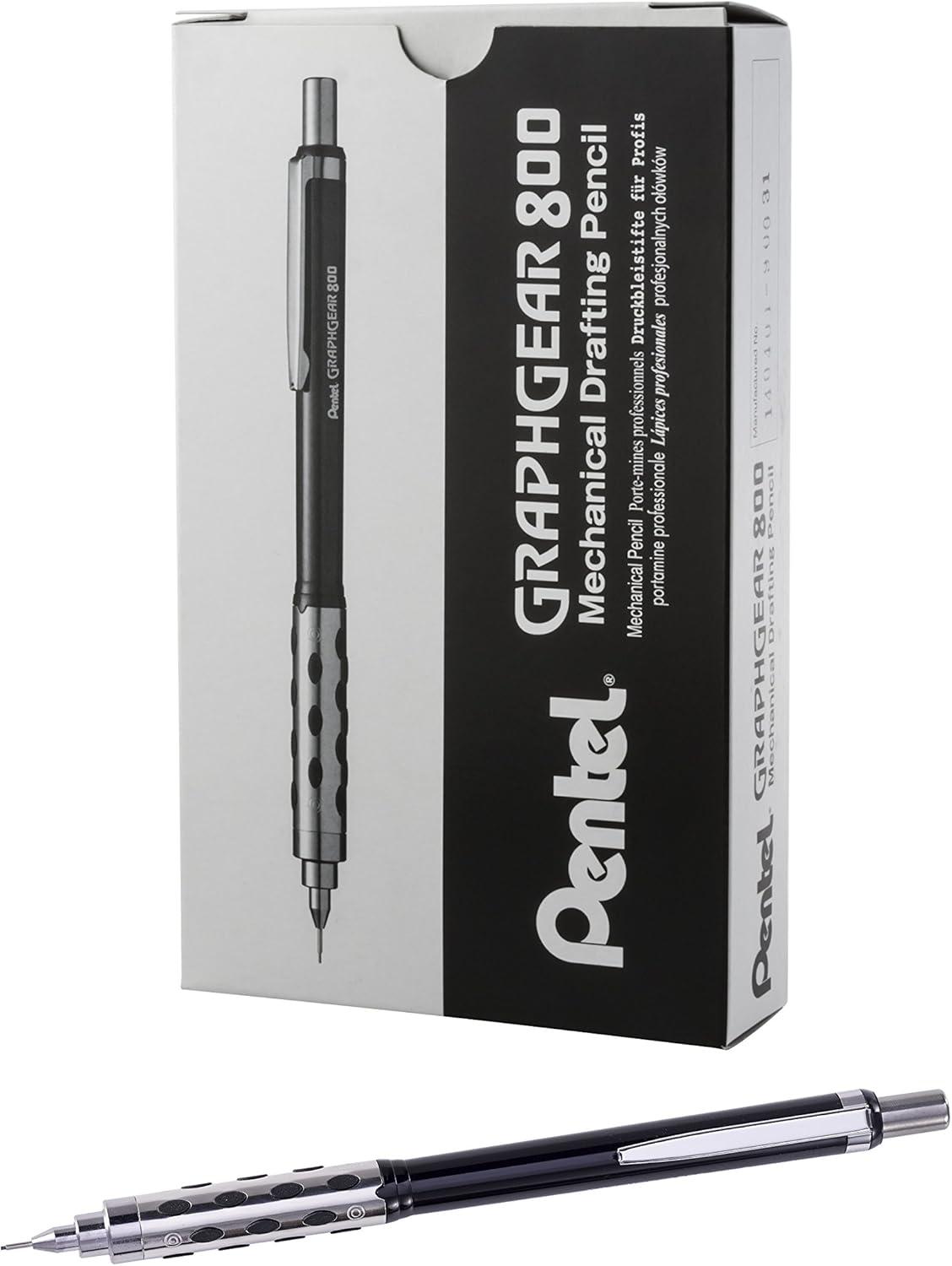 image:imagePentel GraphGear 800 Mechanical Drafting Pencil 05mm Black barrel 12 pack PG805A12 Pack