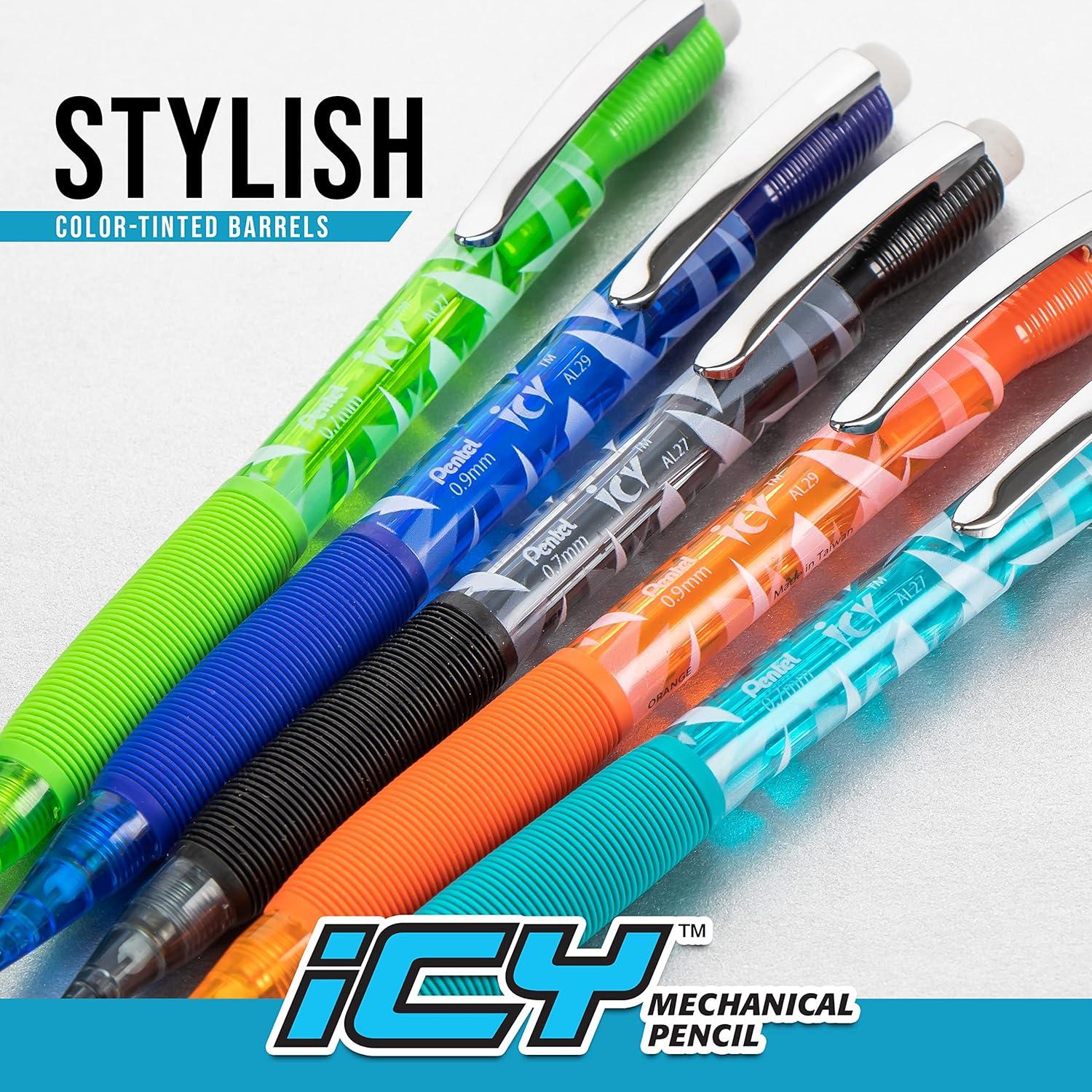 image:imagePentel ICY Mechanical Pencil 09mm Tinted Black Barrel 12 pack AL29TA 09 mm