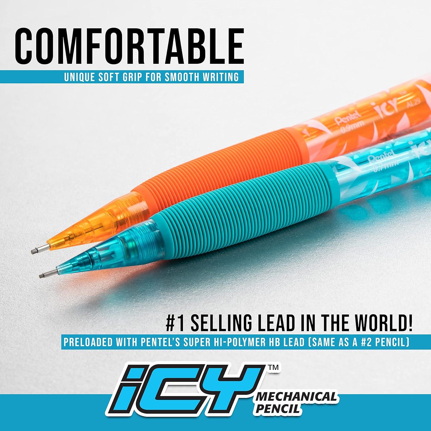 image:imagePentel ICY Mechanical Pencil 09mm Tinted Black Barrel 12 pack AL29TA 09 mm