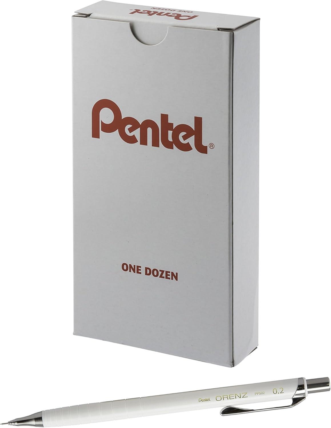 image:imagePentel Orenz Mechanical Pencil 05Mm Fine Line Black Barrel Box of 12 PP505AWhite