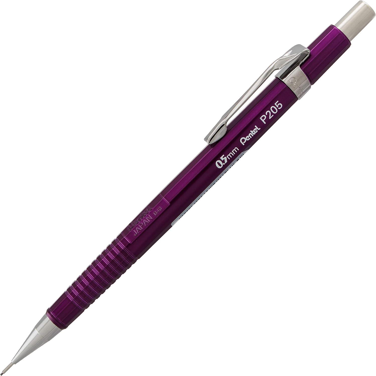image:imagePentel Sharp Mechanical Pencil 05mm Metallic Barrels Assorted Barrel Colors MCMV 2Pk P205MBP2M1