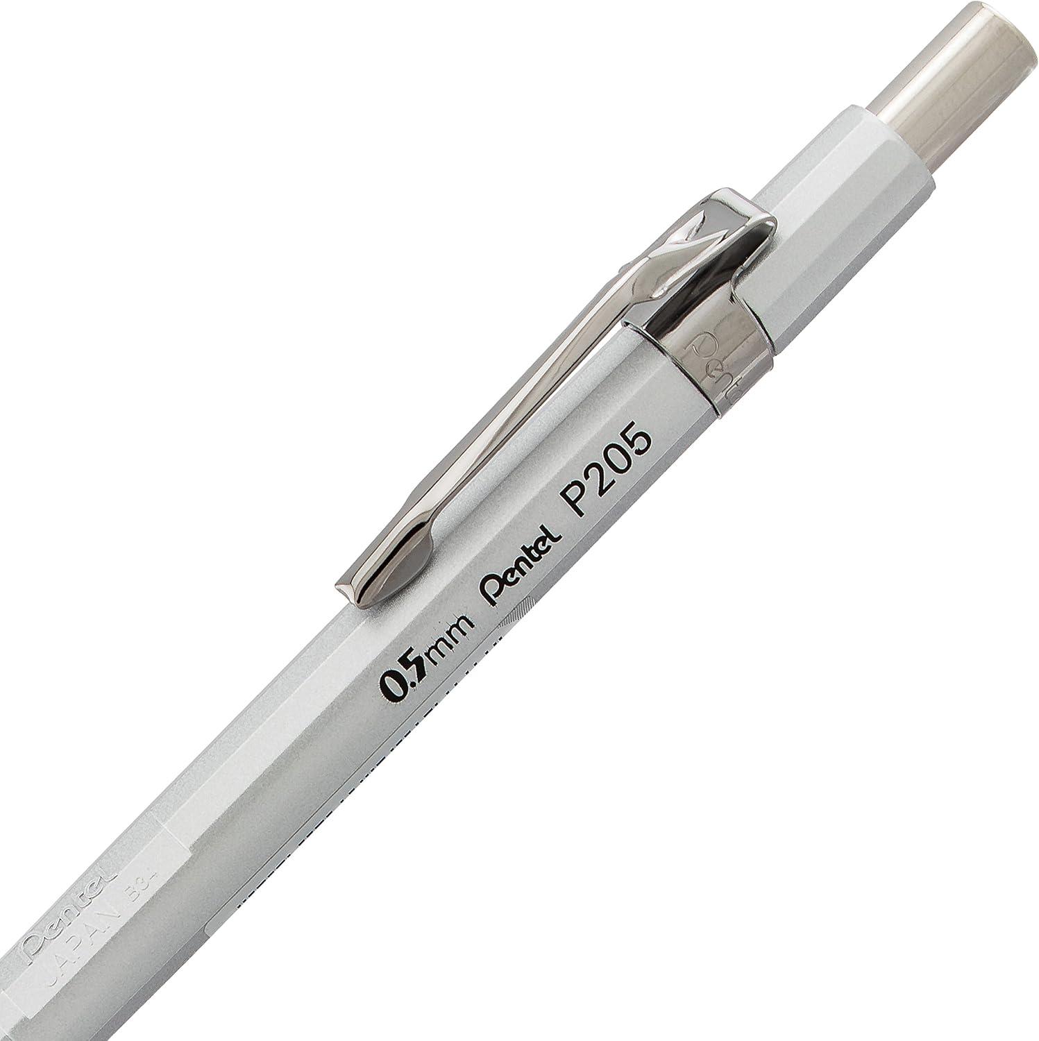 image:imagePentel Sharp Mechanical Pencil 05mm Metallic Barrels Assorted Colors Barrels 2N1Z Pack of 3 P205MBP3M