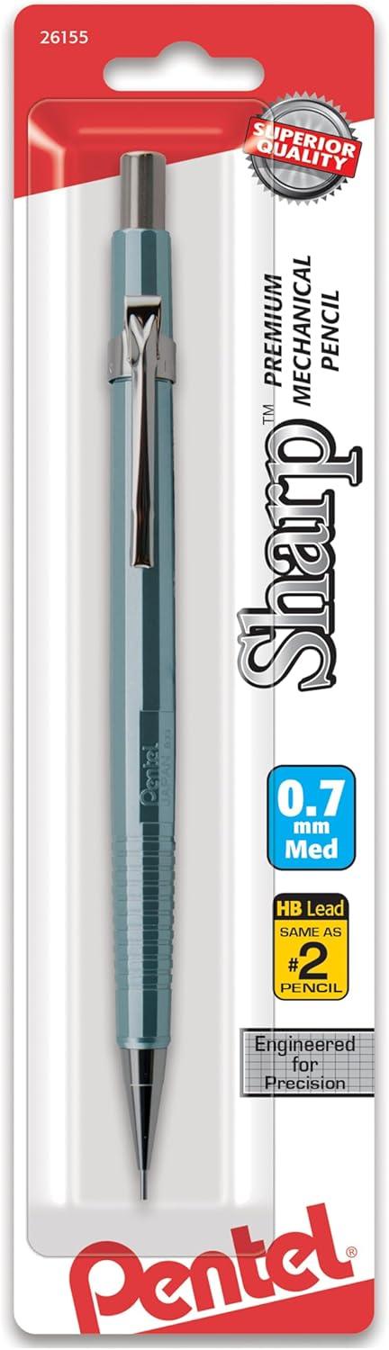 image:imagePentel Sharp Mechanical Pencil 07mm Metallic Barrels Assorted Barrel Colors Pack of 1 Barrel Color May Vary P207MBPM