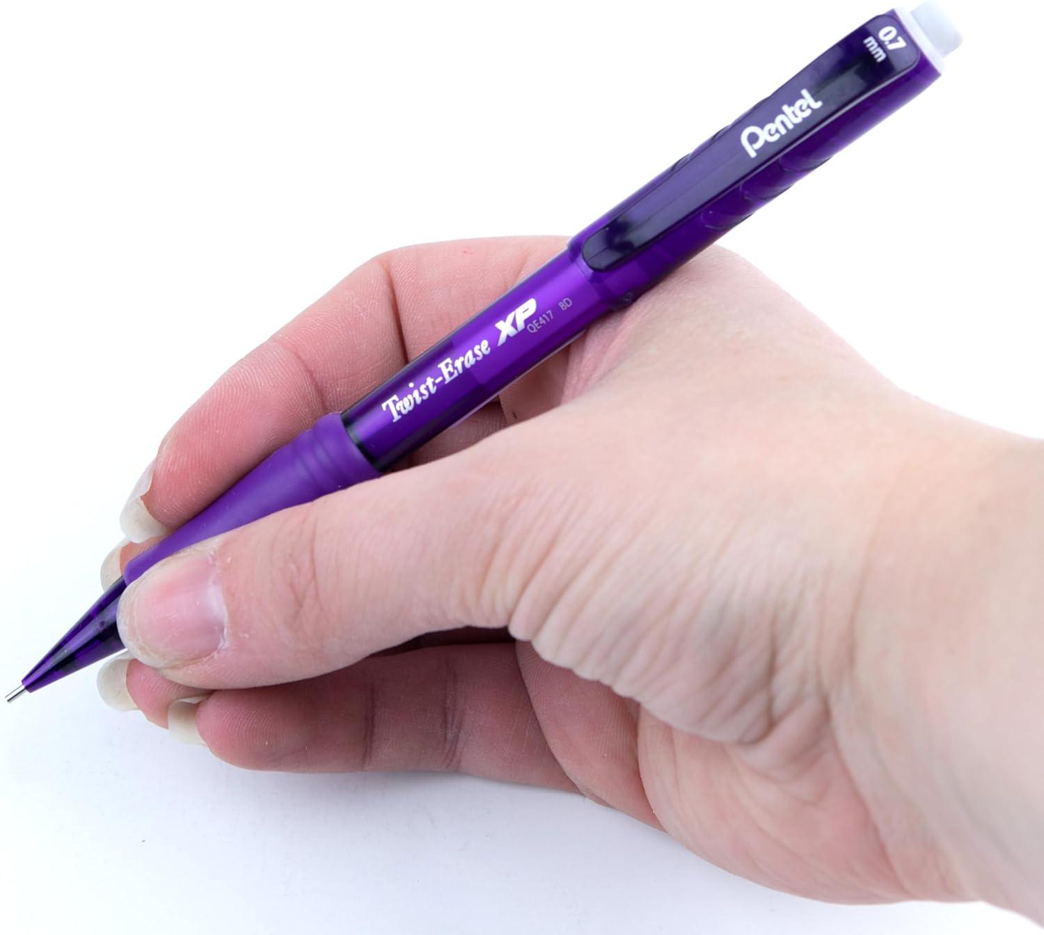 image:imagePentel Twist Erase EXPRESS Automatic Pencil 07mm Lead Size Red Barrel Box of 12 QE417BViolet