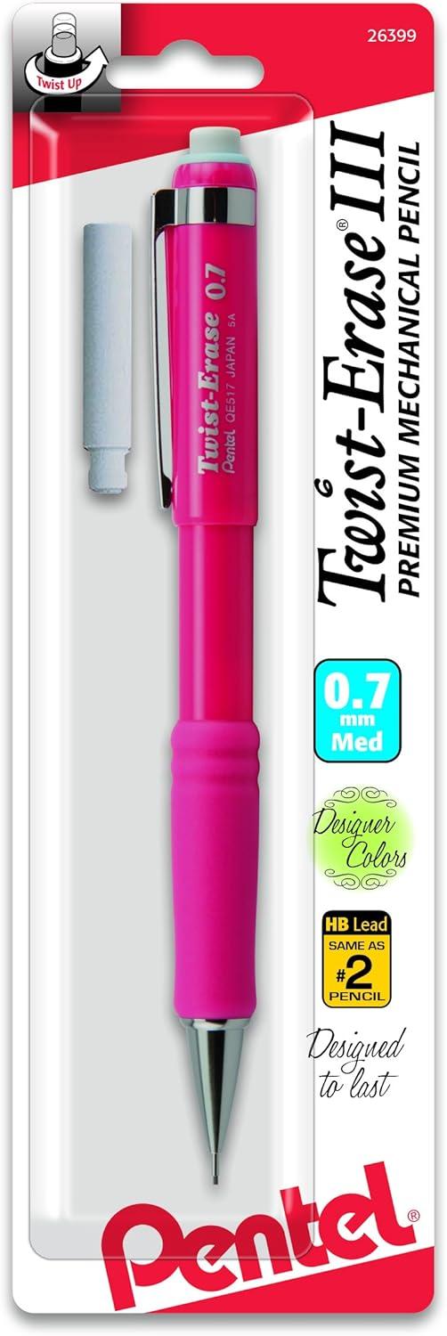 image:imagePentel TwistErase Express Automatic Pencil 07mm Medium Line Assorted Fashion Colors QE517FEBPM
