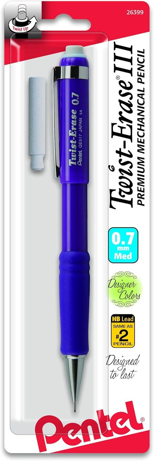 image:imagePentel TwistErase Express Automatic Pencil 07mm Medium Line Assorted Fashion Colors QE517FEBPM