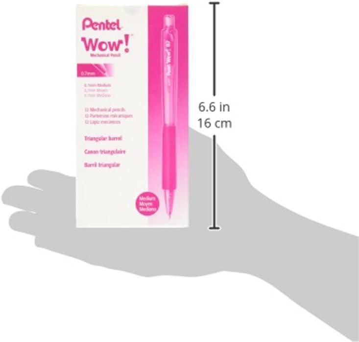 image:imagePentel Wow Mechanical Pencil 07mm Pink Barrel Box of 12 AL407P