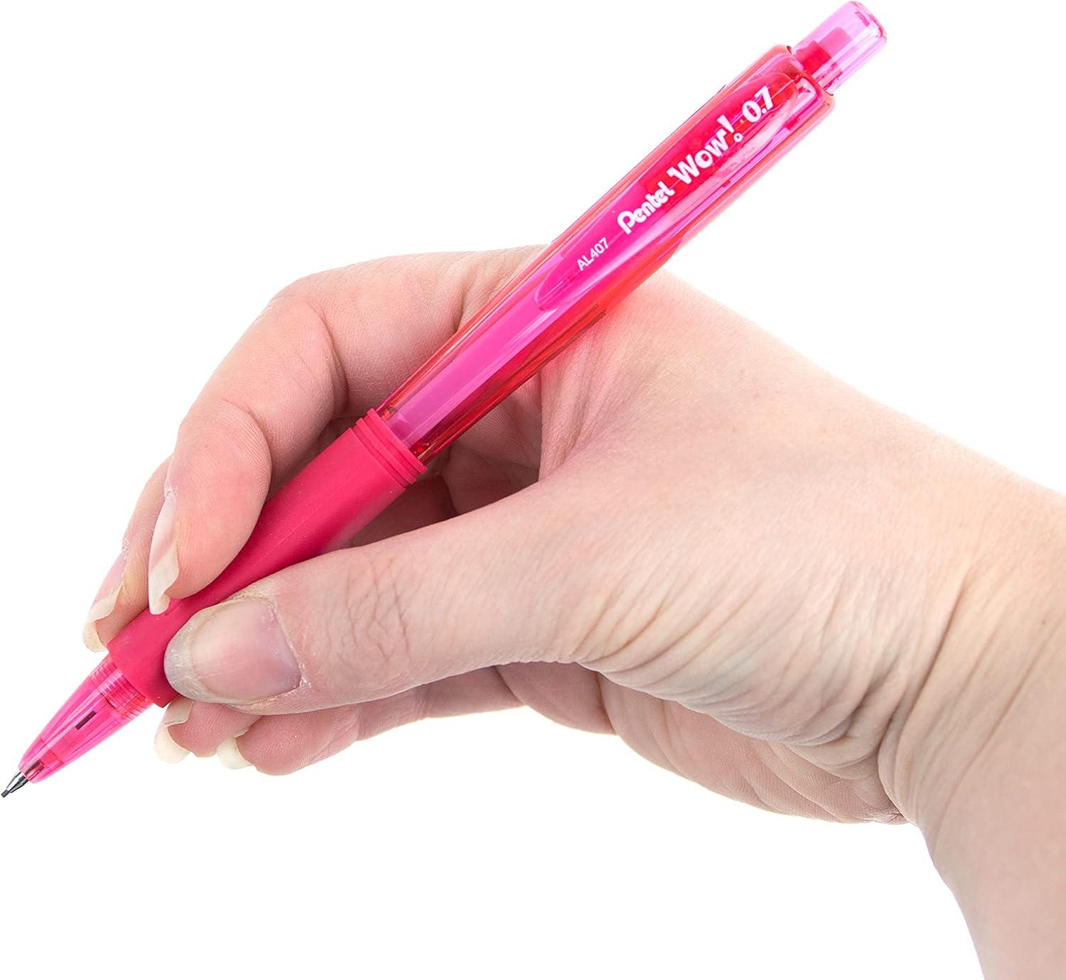 image:imagePentel Wow Mechanical Pencil 07mm Pink Barrel Box of 12 AL407P