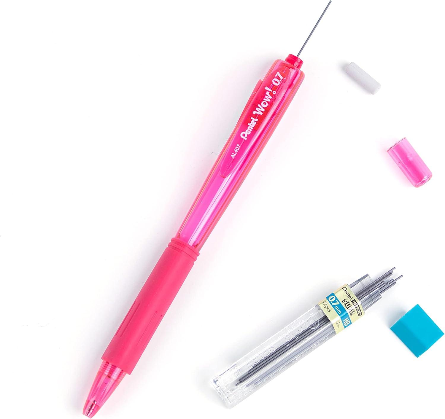 image:imagePentel Wow Mechanical Pencil 07mm Pink Barrel Box of 12 AL407P