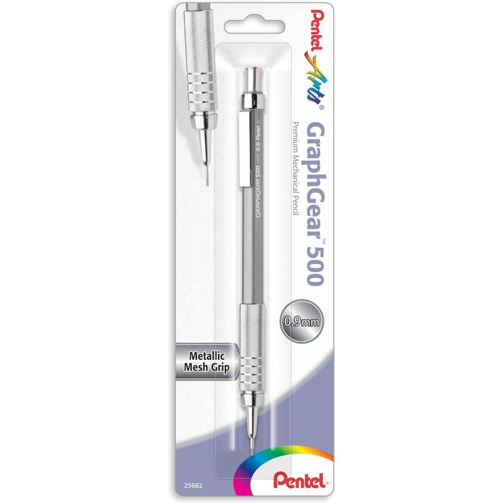image:imagePentel Arts GraphGear 500 Premium Drafting Pencil 09mm Gray Barrel 1Pack PG529NPABP