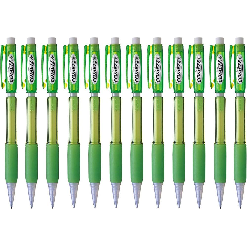 image:imagePentel Cometz Automatic Pencil 09mm Violet Barrel Box of 12 AX119VGreen
