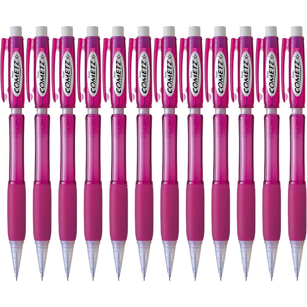 image:imagePentel Cometz Automatic Pencil 09mm Violet Barrel Box of 12 AX119VPink