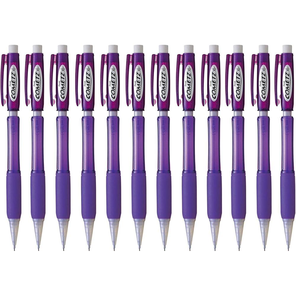 image:imagePentel Cometz Automatic Pencil 09mm Violet Barrel Box of 12 AX119VViolet