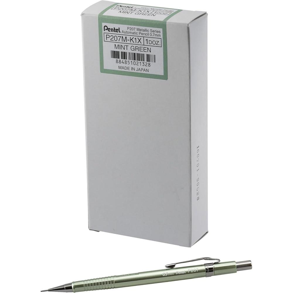 image:imagePentel Sharp Mechanical Pencil 07mm Metallic Celadon Barrel Box of 12 Pencils P207MK1