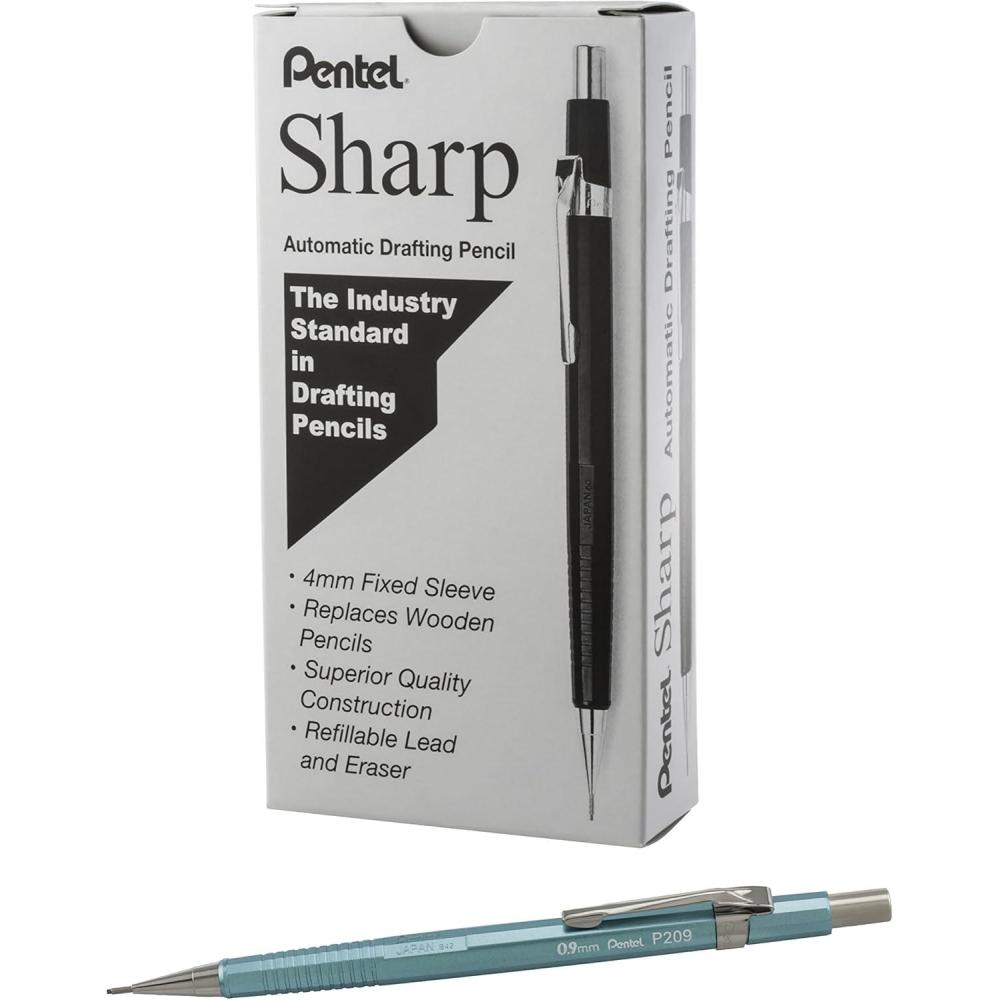 image:imagePentel Sharp Mechanical Pencil 09mm Metallic Bluish Green Barrel Box of 12 P209MK