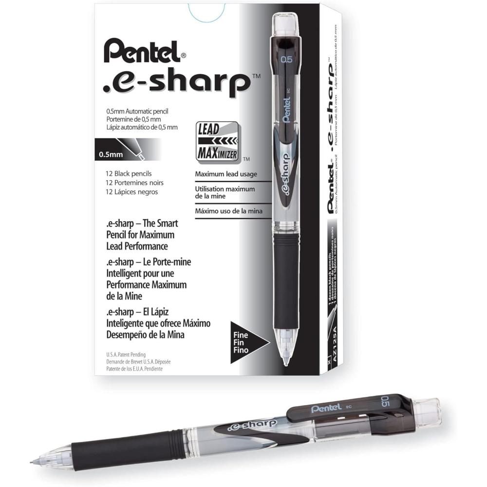 image:imagePentel esharp Automatic Pencil 05mm Violet Accents Box of 12 AZ125VBlack