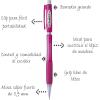 Pentel Cometz Automatic Pencil, 0.9mm, Violet Barrel, Box of 12 (AX119V)(Pink)