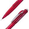 Pentel Twist-Erase Click Mechanical Pencil (0.5mm) Transparent Red Barrel, Box of 12 (PD275TB)