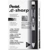 Pentel e-sharp Automatic Pencil, 0.5mm, Violet Accents, Box of 12 (AZ125V)(Black)