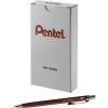 Pentel Orenz Mechanical Pencil 0.5Mm Fine Line, Black Barrel, Box of 12 (PP505A)(Red)