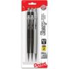 Pentel Sharp Mechanical Pencil, (0.5mm), Metallic Barrels, Assorted Colors Barrels (2N/1Z), Pack of 3 (P205MBP3M)