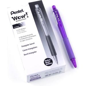 Pentel 0.7mm Wow Mechanical Pencil with Violet Barrel, Box of 12 (AL407V)