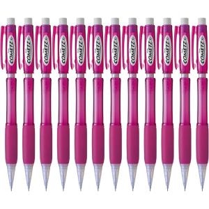 Pentel Cometz Automatic Pencil, 0.9mm, Violet Barrel, Box of 12 (AX119V)(Pink)