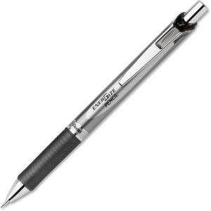 Pentel EnerGize Mechanical Pencil (0.7mm) Pink Accents, Box of 12 (PL77P)(Silver)