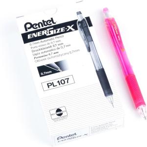 Pentel EnerGize-x Mechanical Pencil (0.7mm) Violet Barrel, Box of 12 (PL107V)(Pink Barrel)